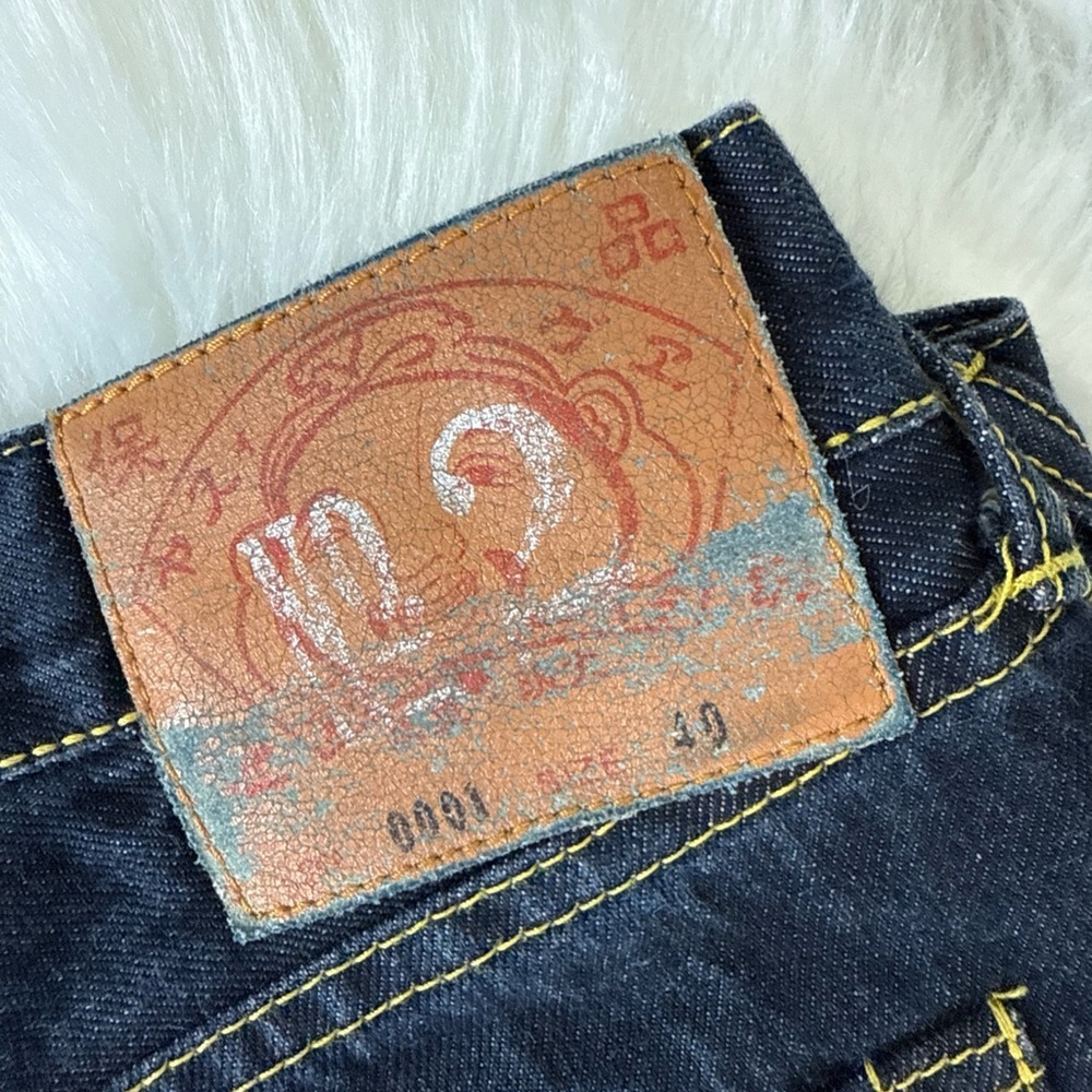 Evisu Blue Relaxed Jeans with Signature Stitching 40x30 - Picture 2 of 6